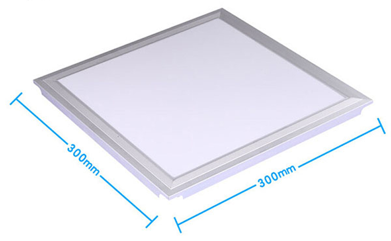 Hình ảnh minh họa kích thước đèn LED panel âm trần vuông 300 x 300 mm