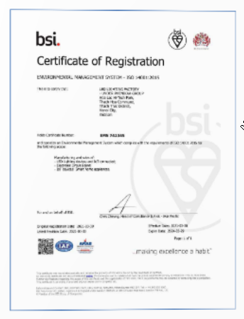 Chứng nhận ISO 14001: 2015 chứng minh Phenikaa Electronics sở hữu hệ thống quản lý môi trường