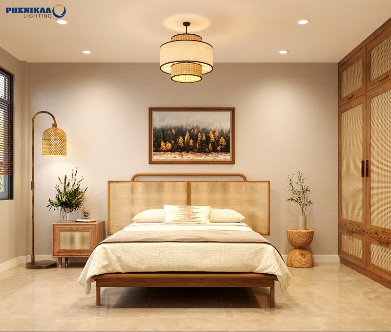Chọn đèn phòng ngủ phù hợp mang đến không gian nghỉ ngơi ấm cúng