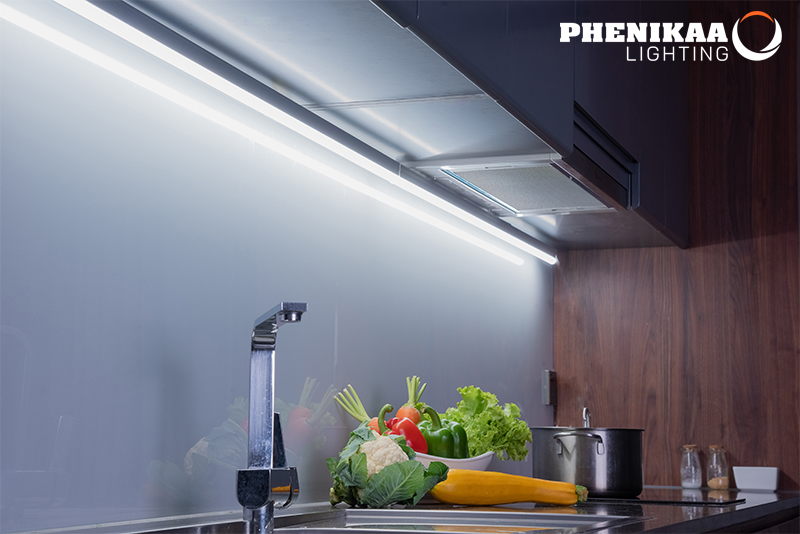 Đèn LED Tube liền thân 16W T04 có thường được lắp dưới tủ bếp