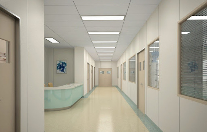 Đèn LED được lắp trong bệnh viện, vừa bảo vệ mắt người bệnh vừa đảm bảo cường độ chiếu sáng. 