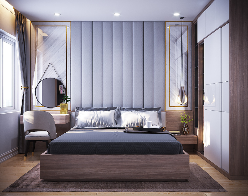 Đảm bảo khoảng cách giữa các đèn LED âm trần sẽ giúp tối ưu khả năng chiếu sáng và mang lại tính thẩm mỹ cao cho phòng ngủ