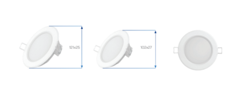 Đèn Downlight Slim kết cấu siêu mỏng phù hợp với không gian lắp đặt hạn chế.