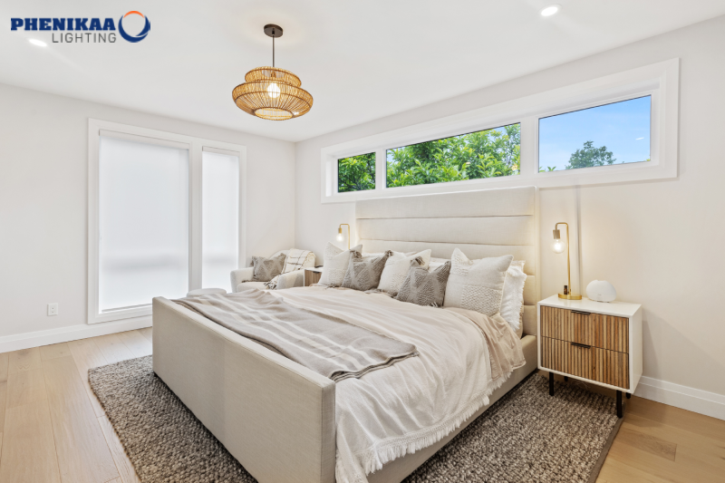 Bố trí đèn trong phòng ngủ hợp lý giúp tối ưu nguồn sáng, tăng tính thẩm mỹ cho không gian và sinh hoạt thuận tiện