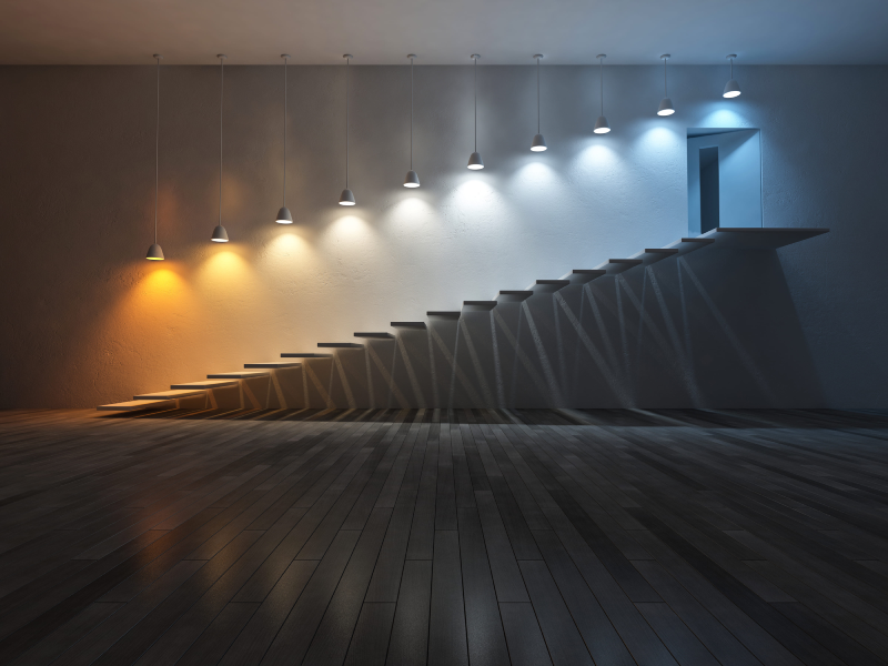 Đèn LED downlight phát ra ánh sáng với nhiệt độ màu đa dạng từ 2700 - 6500K