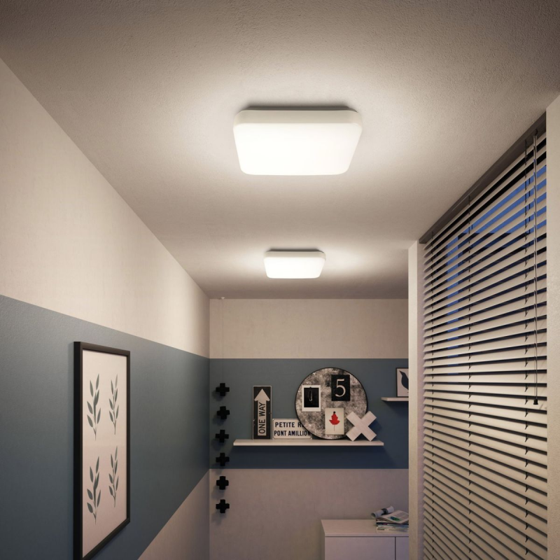 Đèn LED ốp trần tròn có kiểu dáng gọn gàng, thẩm mỹ