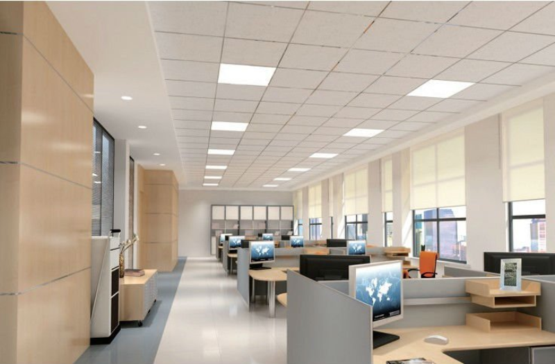 Đèn LED panel hình vuông tạo sự hiện đại, nghiêm túc cho không gian làm việc