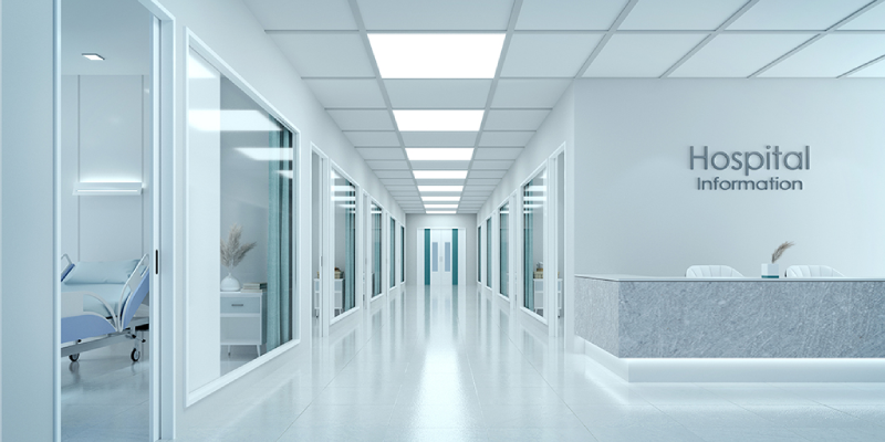 Đèn LED panel là lựa chọn của nhiều bệnh viện vì cung cấp nhiều ánh sáng, tối ưu về diện tích không gian