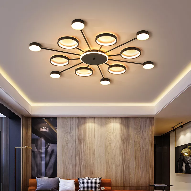 Thiết kế hiện đại với ánh sáng được chiếu rộng giúp phòng khách tăng thêm tính thẩm mỹ, độc đáo hơn