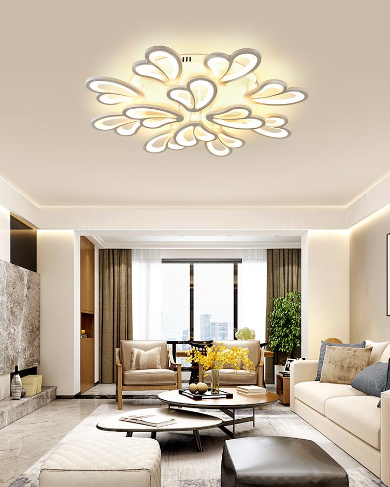 Đèn downlight ốp trần cách điệu hình cánh bướm trang trí cho không gian phòng khách