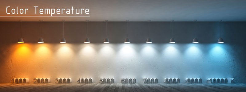 Các mức nhiệt độ màu khác nhau của đèn LED