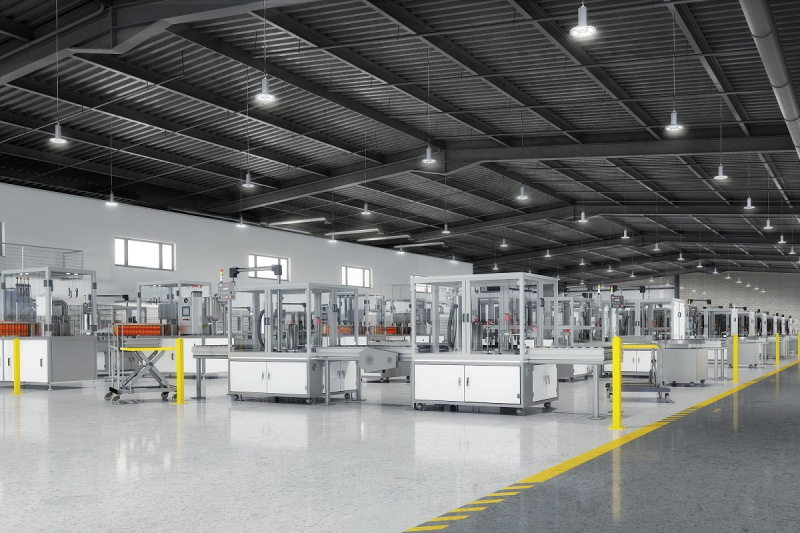 Đèn LED công suất 30 - 50W thường được sử dụng tại các nhà máy, xưởng sản xuất