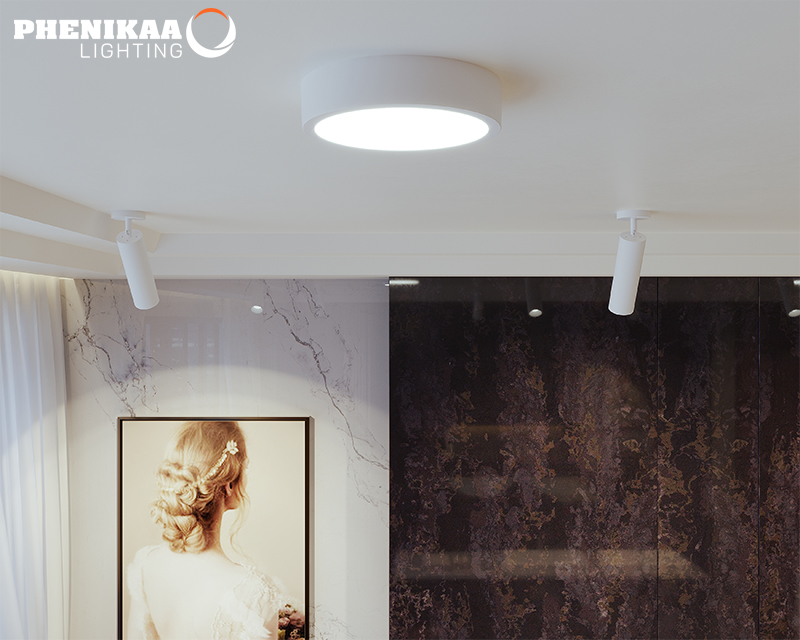 Đèn LED ốp trần tròn Phenikaa đem lại khả năng chiếu sáng tối ưu 