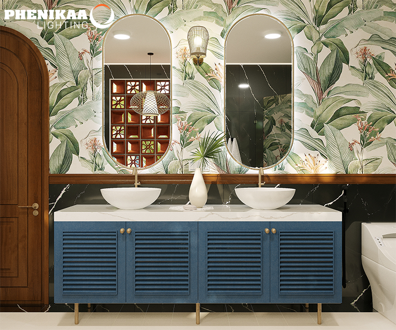 Chọn bóng đèn nhà vệ sinh phù hợp với phong cách thiết kế sẽ giúp tăng tính thẩm mỹ cho không gian sử dụng