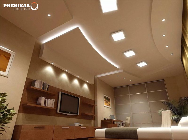Đèn LED ốp trần vuông 24W DL08 có hiệu suất chiếu sáng tốt