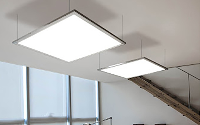 Thiết kế dạng thả trần giúp đèn LED Panel 600x600mm tạo ấn tượng đặc biệt cho không gian